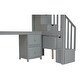 preview thumbnail 25 of 25, Wooden Twin Size Loft Bed wtih Rectangle Desk Underneath and Double Storage Drawers, Side Staircase Built-in Storage