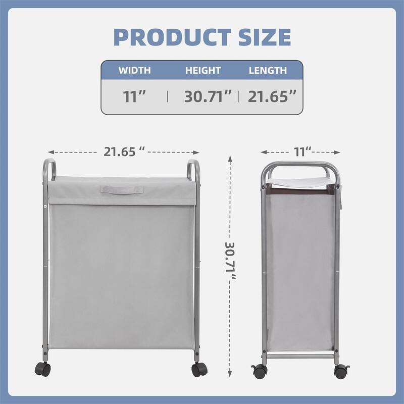 Laundry Hamper with Lid - 30.7"L x 21.65"W x 11"H