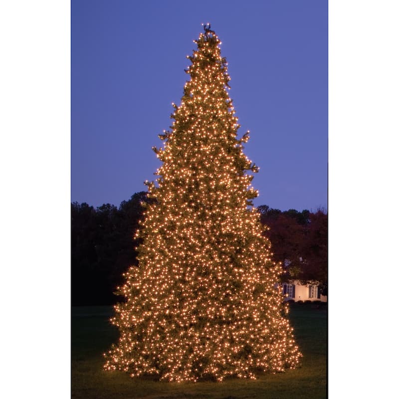 30' Pre-Lit Olympia Pine Artificial Giant Commercial Tower Christmas Tree - Warm White LED Lights - over-10-feet