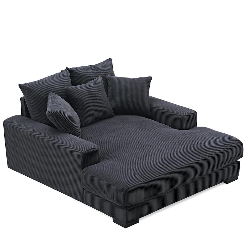 Corduroy Upholstered Chaise Lounge Living Room Chair