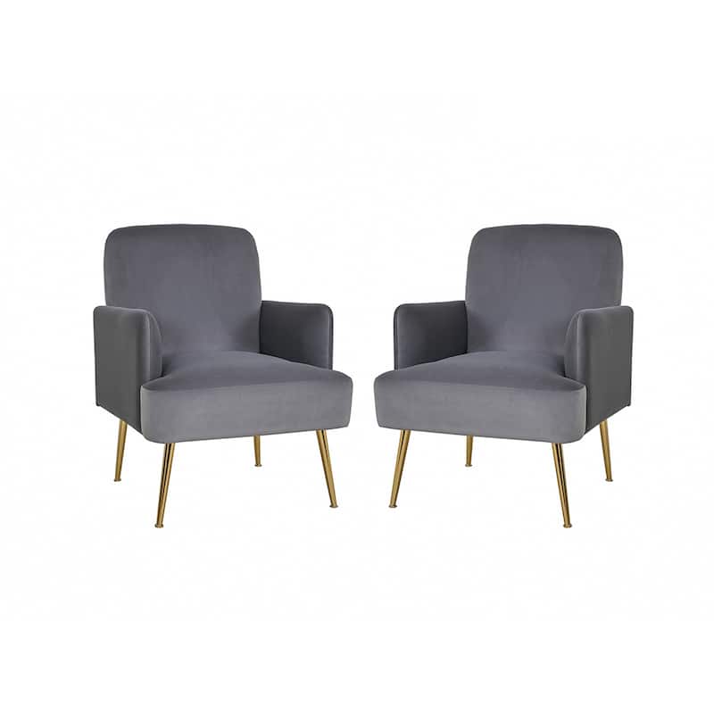 Ferrera Comfy Accent Armchair with Recessed Arms Set of 2