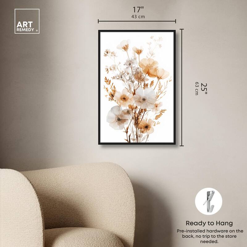 Parchment Petals Canvas by Art Remedy