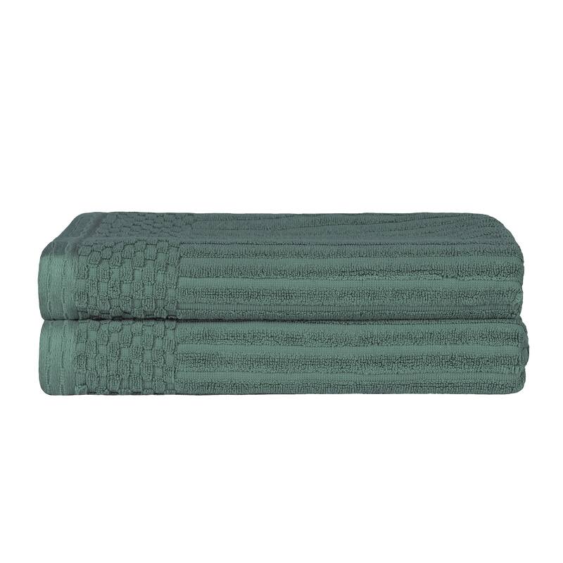 Superior Ribbed Cotton Absorbent Heavyweight Bath Towel Set