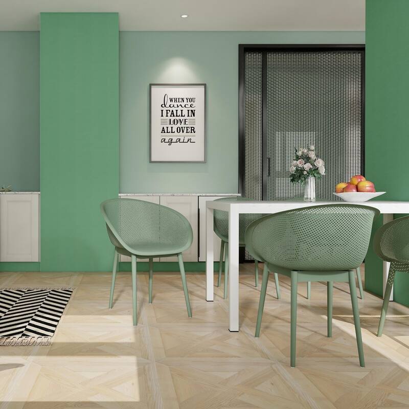 Indoor/Outdoor PP Plastic Seating - Light Green