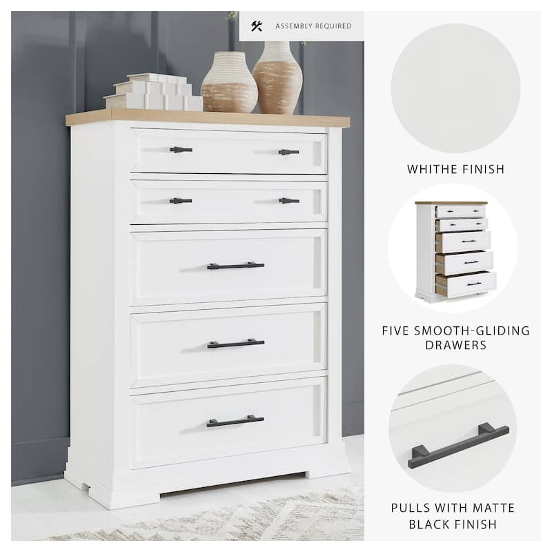 Signature Design by Ashley Ashbryn White/Brown Chest of Drawers