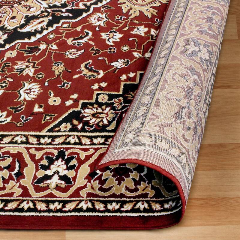 Superior Traditional Oriental Floral Medallion Indoor Area Rug