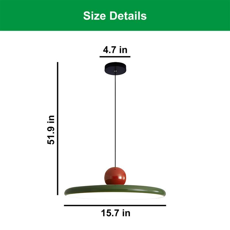 Led hangable light green kitchen lighting metal pendant lighting