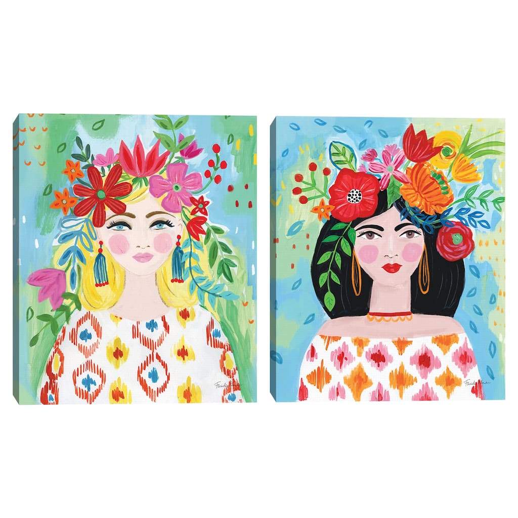 Boho Girl I-II by Marilyn Hageman Canvas Art Prints