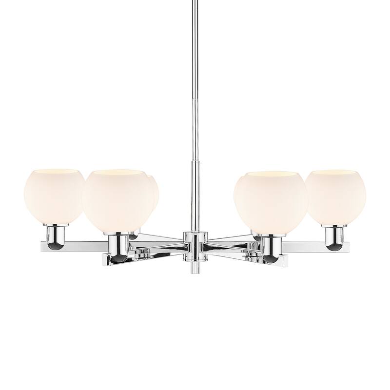 Innovations Lighting 716-6CR-10-36 Athens Chandelier Athens 6 Light - Polished Chrome / Matte White