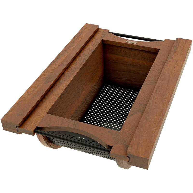 Rev-A-Shelf 4SSB-15 Modern 14-11/16" Wide Cabinet Door Organizer with - Walnut / Black