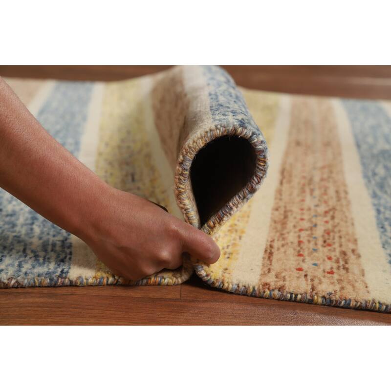 Hand Knotted Oriental 100% Wool Carpet Tribal Animal Pictorial Multi-Colored Gabbeh Area Rug - 5' 9'' X 4' 0''