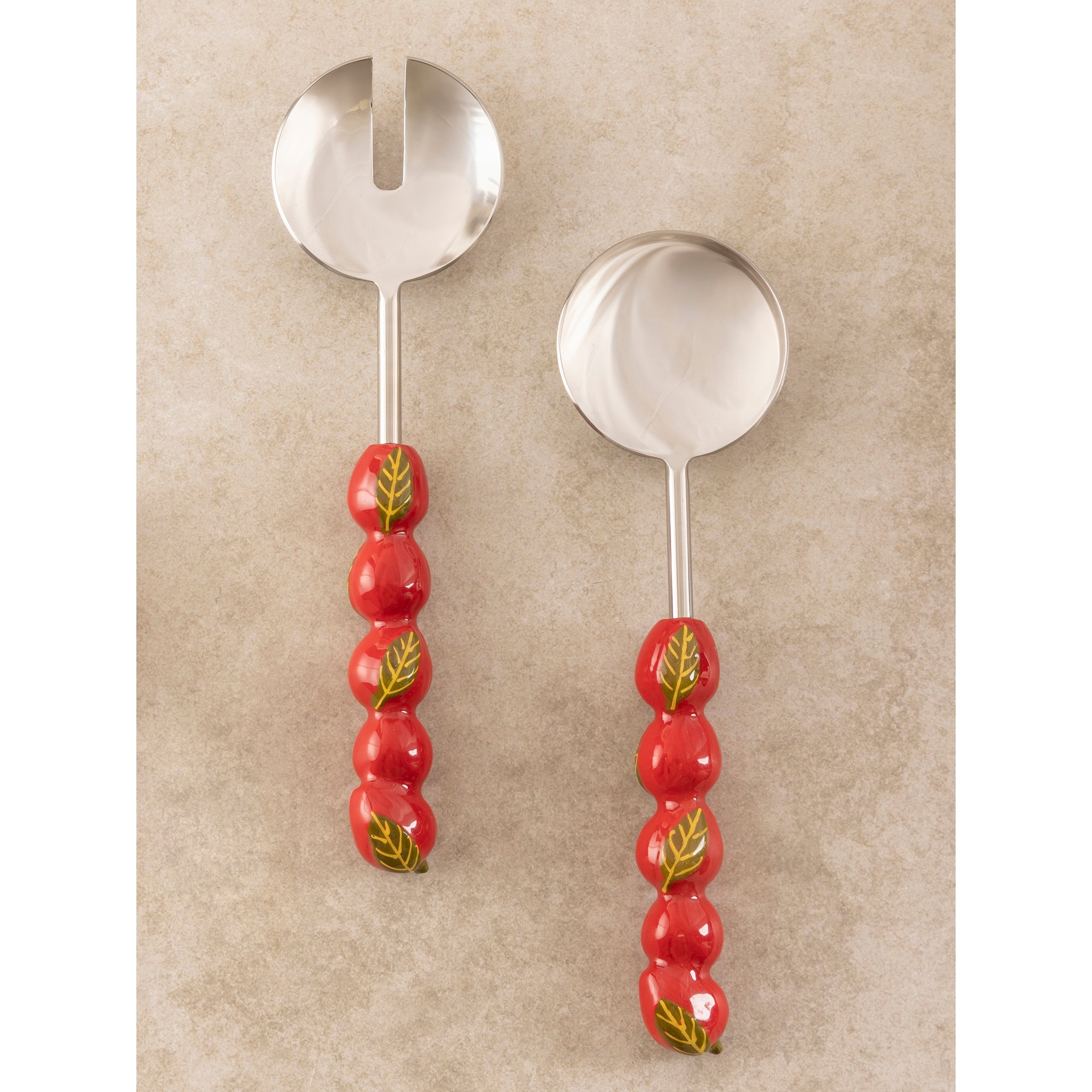 Very Berry Enamel and Steel Salad Servers, Set of 2 - Set of 2