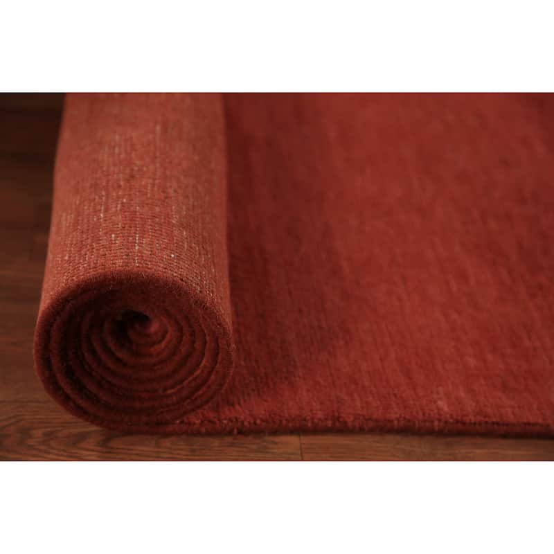 Gabbeh Oriental Runner Rug Hand-Knotted Wool Carpet - 2'9" x 12'10"