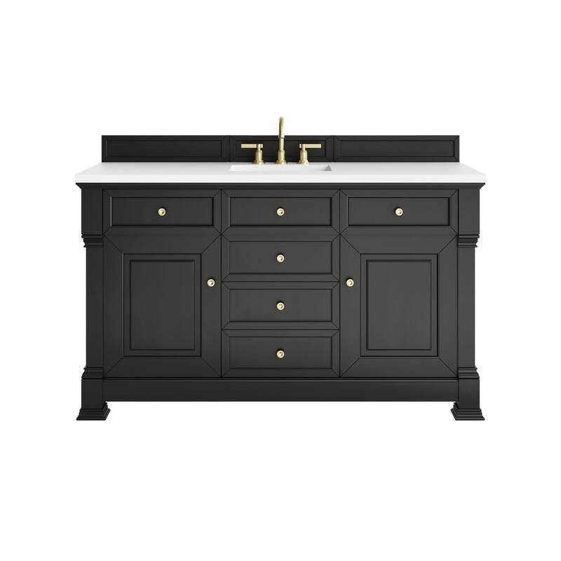 Brookfield 60S" Single Vanity, Black Onyx