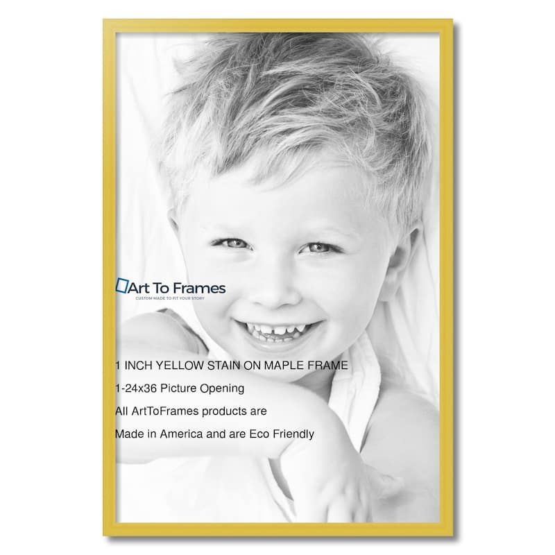 ArtToFrames Classic Waves 24x36 Inch Picture Frame, 1.00 Inch Wood Poster Frame Available in Multiple Colors (60823-24x36)