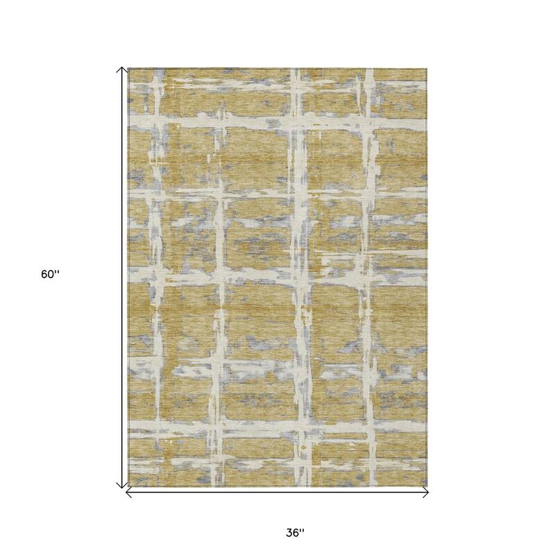 HomeRoots Striped Transitional Rectangle Outdoor Rug