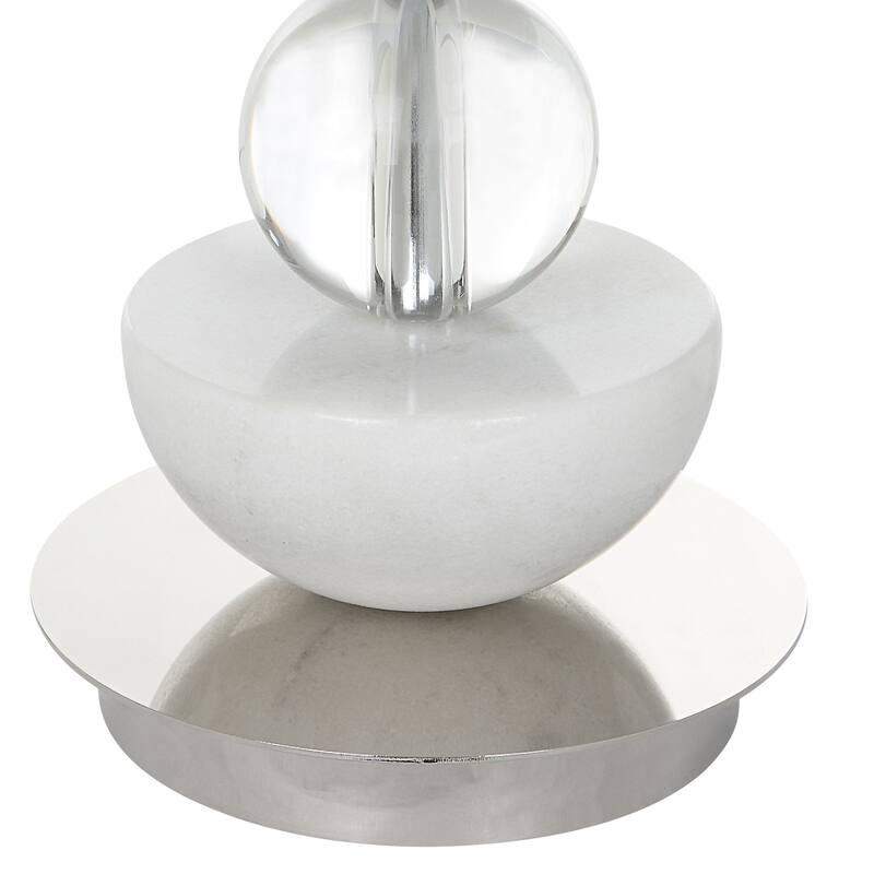 Streamlined Base Buffet Table Lamp with Drum Shade - 33.5" - White