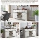 preview thumbnail 19 of 33, Farmhouse Bar Cabinet, Coffee/Wine Bar Cabinet w/Wine & Glass Rack