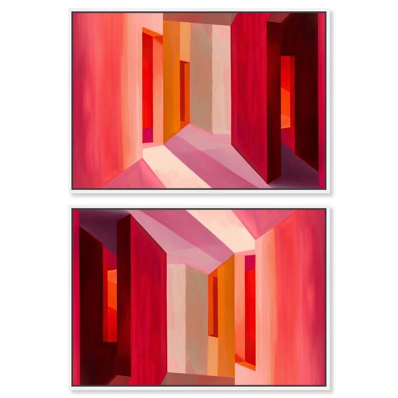 Neon Basketball Court Canvas by Art Remedy - 20" x 30" - Gold