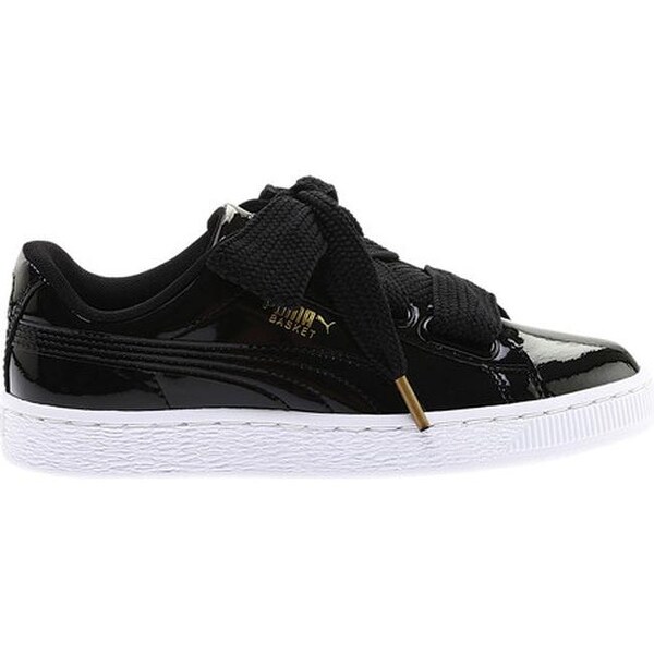 puma basket black patent