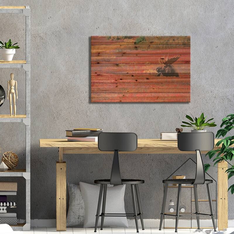 Bull Moose, Denali National Park & Preserve, Alaska, USA Print On Wood by Dee Ann Pederson - Multi-Color