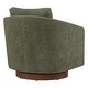 preview thumbnail 9 of 40, Spruce & Spring Classic Swivel Club Accent Chair with Back Cushion & Solid Wood Frame