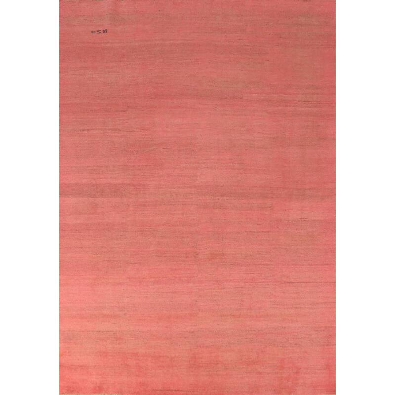 Pink Gabbeh Oriental Area Rug Handmade Wool Carpet - 6'8" x 9'6"