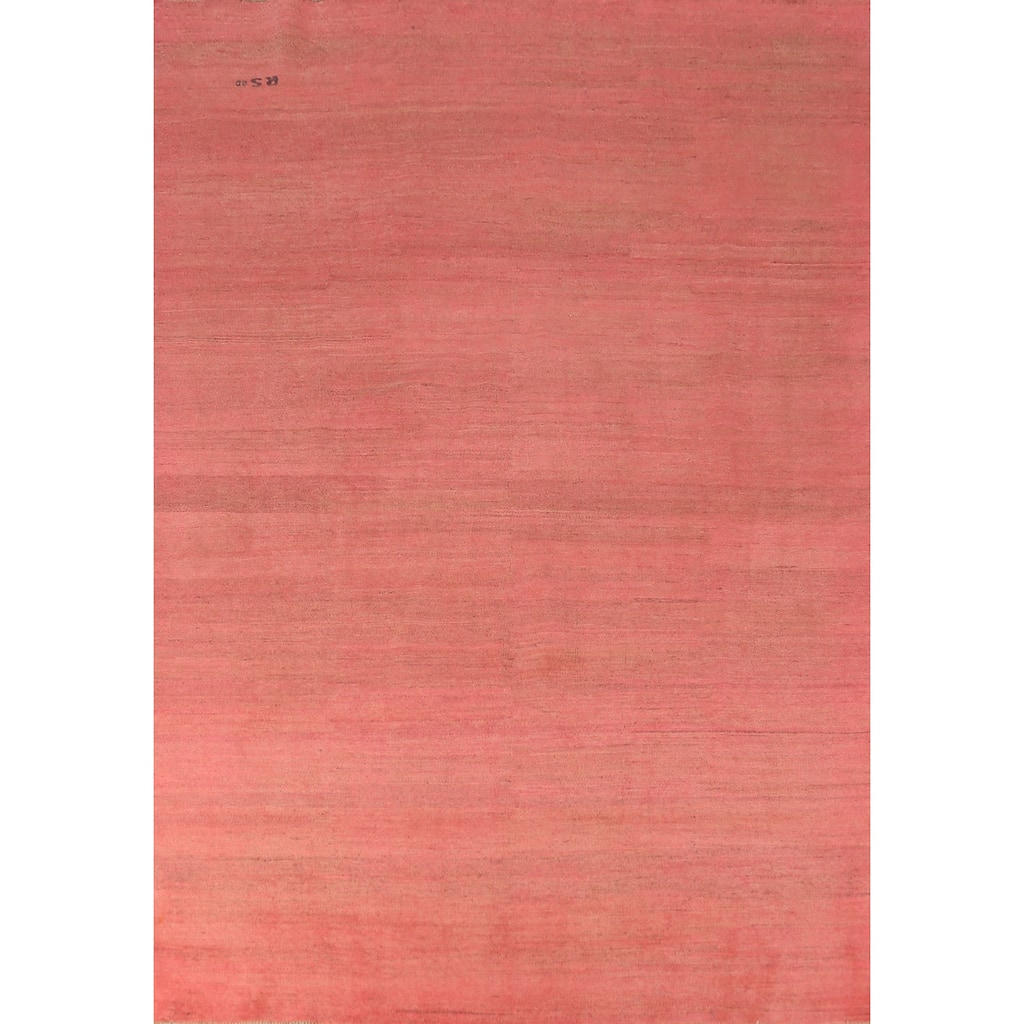 Pink Gabbeh Oriental Area Rug Handmade Wool Carpet - 6'8" x 9'6"