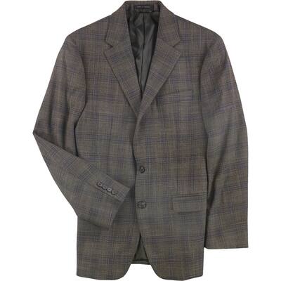 Ralph Lauren Mens Plaid Two Button Blazer Jacket