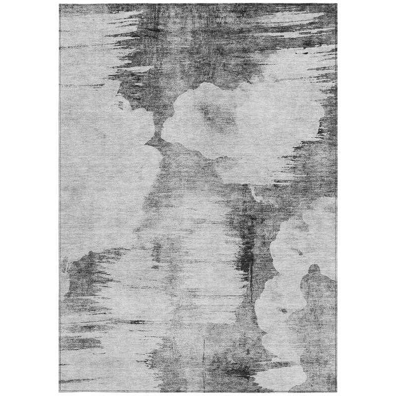 HomeRoots Abstract Transitional Rectangle Outdoor Rug