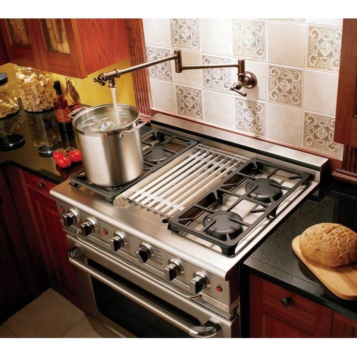 Moen Traditional Pot Filler Double Handle Wall Mount Kitchen Pot