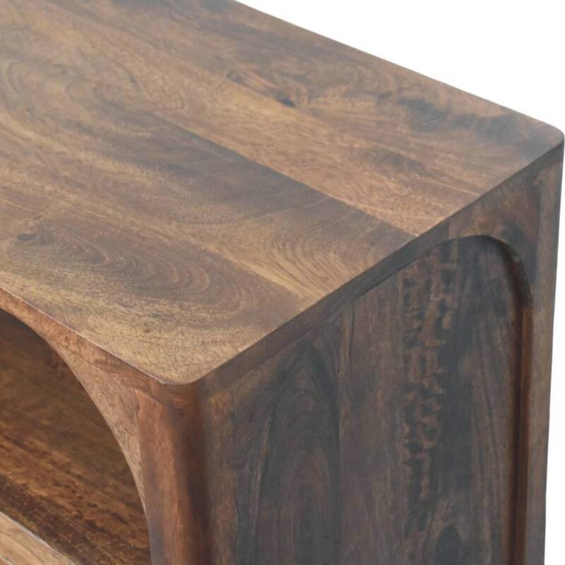 Artisan Furniture Solid Wood Arc-Line 3 Drawer Chest Brown