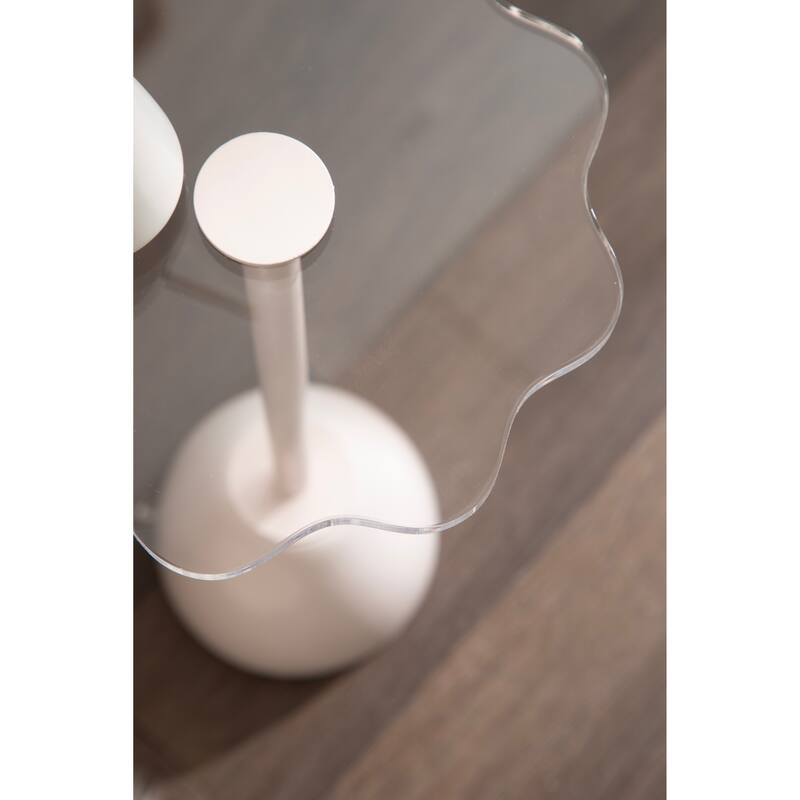 Kate and Laurel Acari Scalloped Drink Table