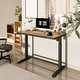 preview thumbnail 9 of 25, FlexiSpot 48 Inch Bamboo Texture Top COMHAR Home Office Desk Height Adjustable Standing Computer Desk USB Charging