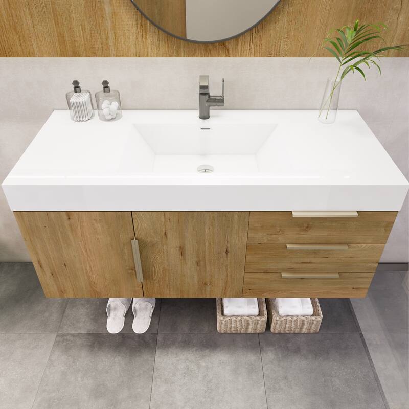 Noble 48" Wall Mounting Vanity with Reinforced Acrylic Sink