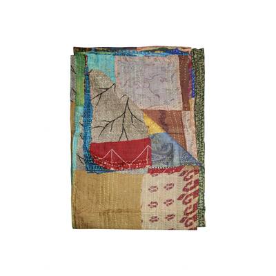 HomeRoots 60" x 90" Silk Multicolor Throws