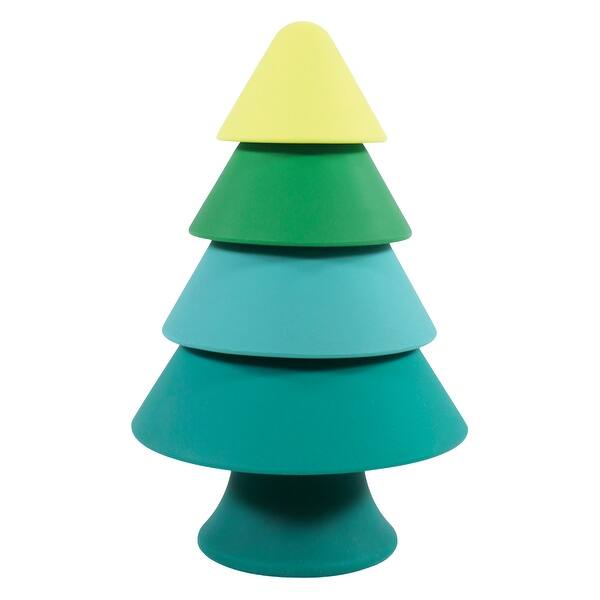slide 1 of 1, Hudson Baby Silicone Stacking Toy, Tree, One Size - Tree Tree - Toddler