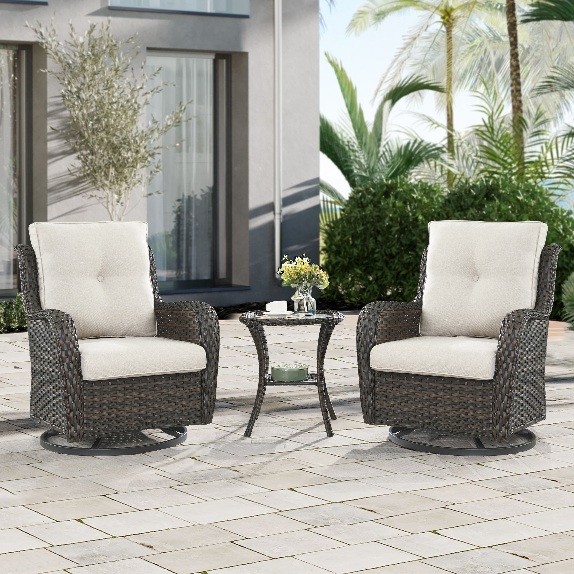 Wicker rocker best sale patio furniture