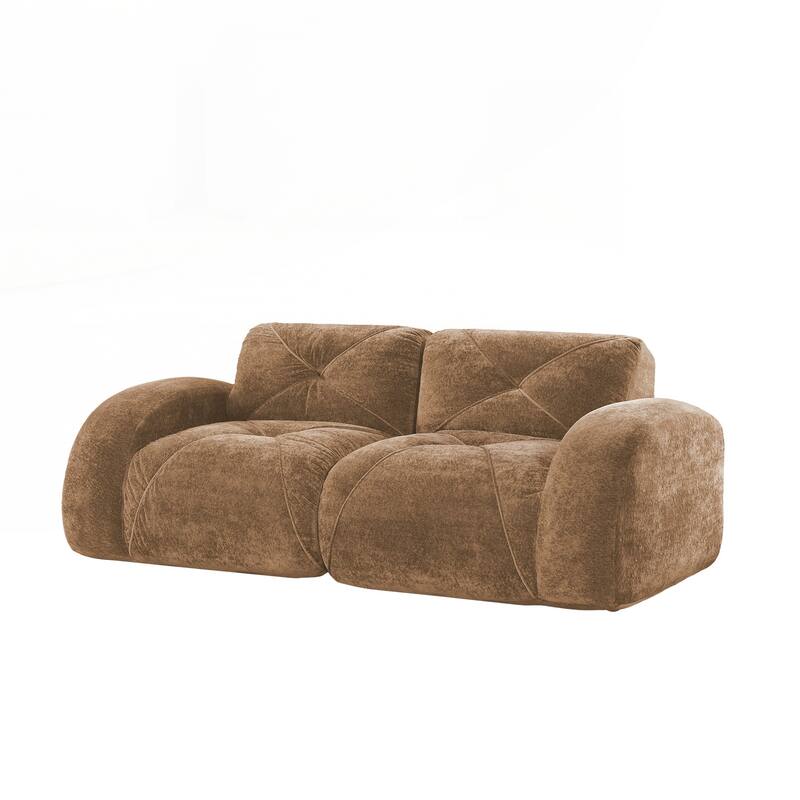 Sofa Couches With boneless Sofa,Soft Velvet Fabric,Bottom Anti-Slip Design