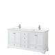 Option White, Chrome Trim, White Cultured Marble Top