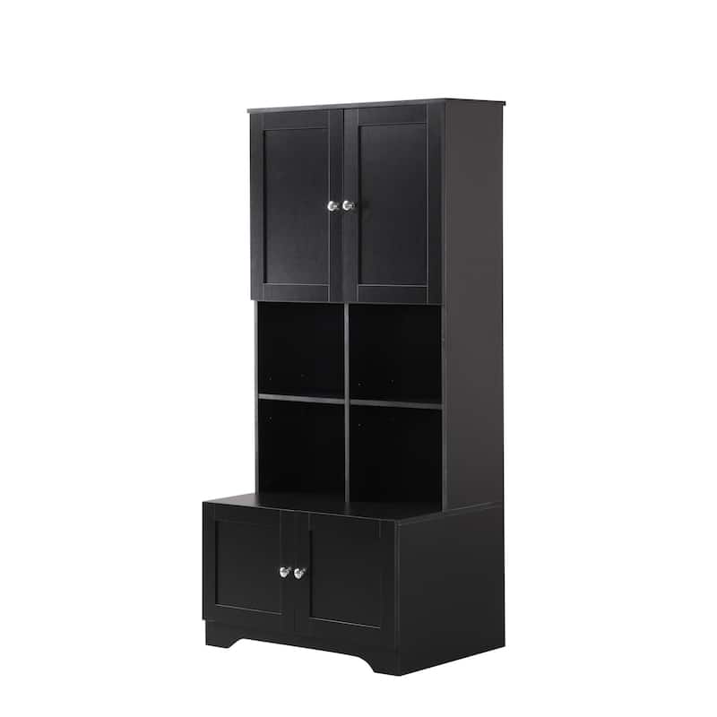 Tall and Wide Bathroom Floor Storage Cabinet