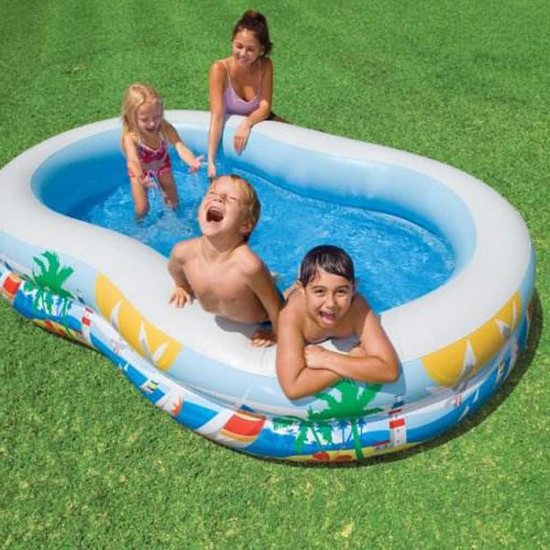 Intex 8.6ft x 5.25ft x 18in Swim Center Inflatable Ocean Side Swimming Pool - 9