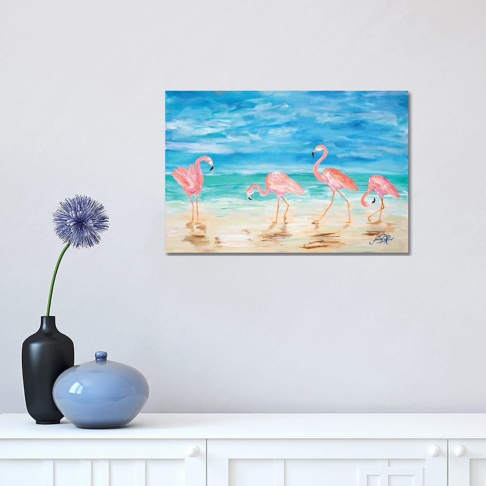 iCanvas "Flamingo Beach" by Julie Derice Canvas Print