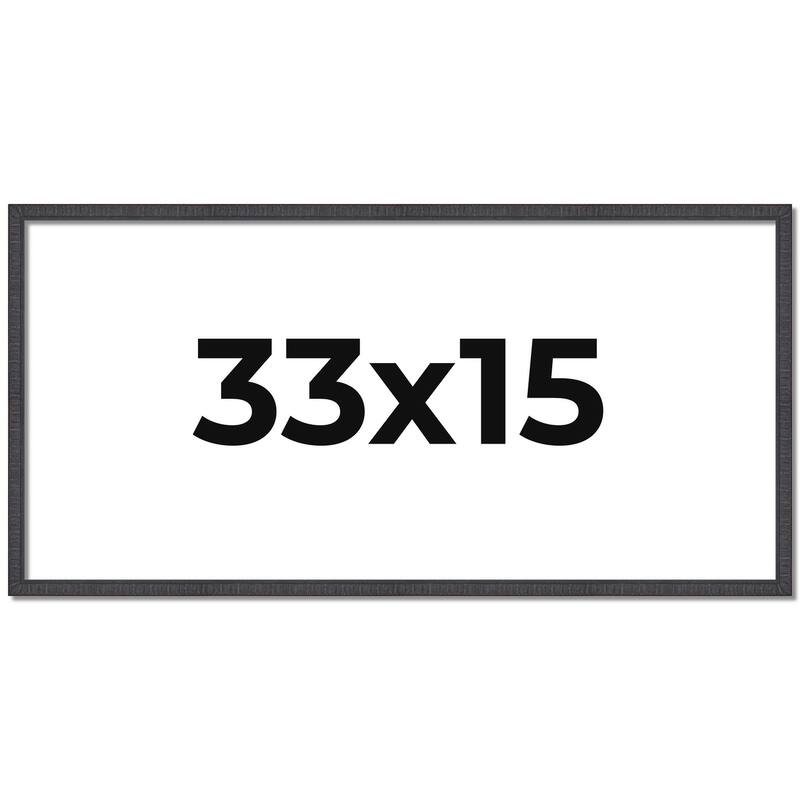 33x15 Frame Brown Solid Wood Picture Frame - Complete Modern Photo