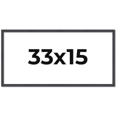 33x15 Frame Brown Solid Wood Picture Frame - Complete Modern Photo