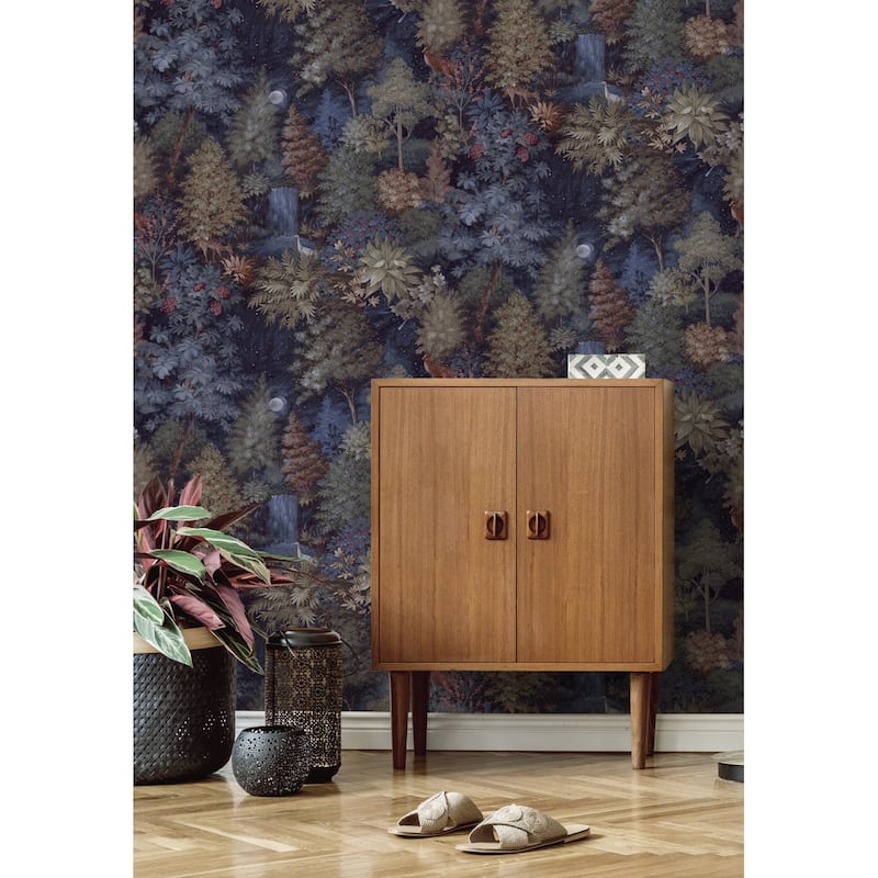 Midnight Woods Non-Pasted Wallpaper – 396in. x 21in. – Covers 56 square feet