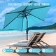 preview thumbnail 78 of 101, Autlaycil 7.5FT Solar Patio Umbrella with Base and Tilt,Crank