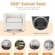 preview thumbnail 8 of 25, Costway Swivel Barrel Chair with Ottoman Footrest Curved Backrest & - See Details