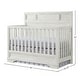 preview thumbnail 2 of 6, Foundry 56" Wide Traditional Wood Convertible Crib, White Dove