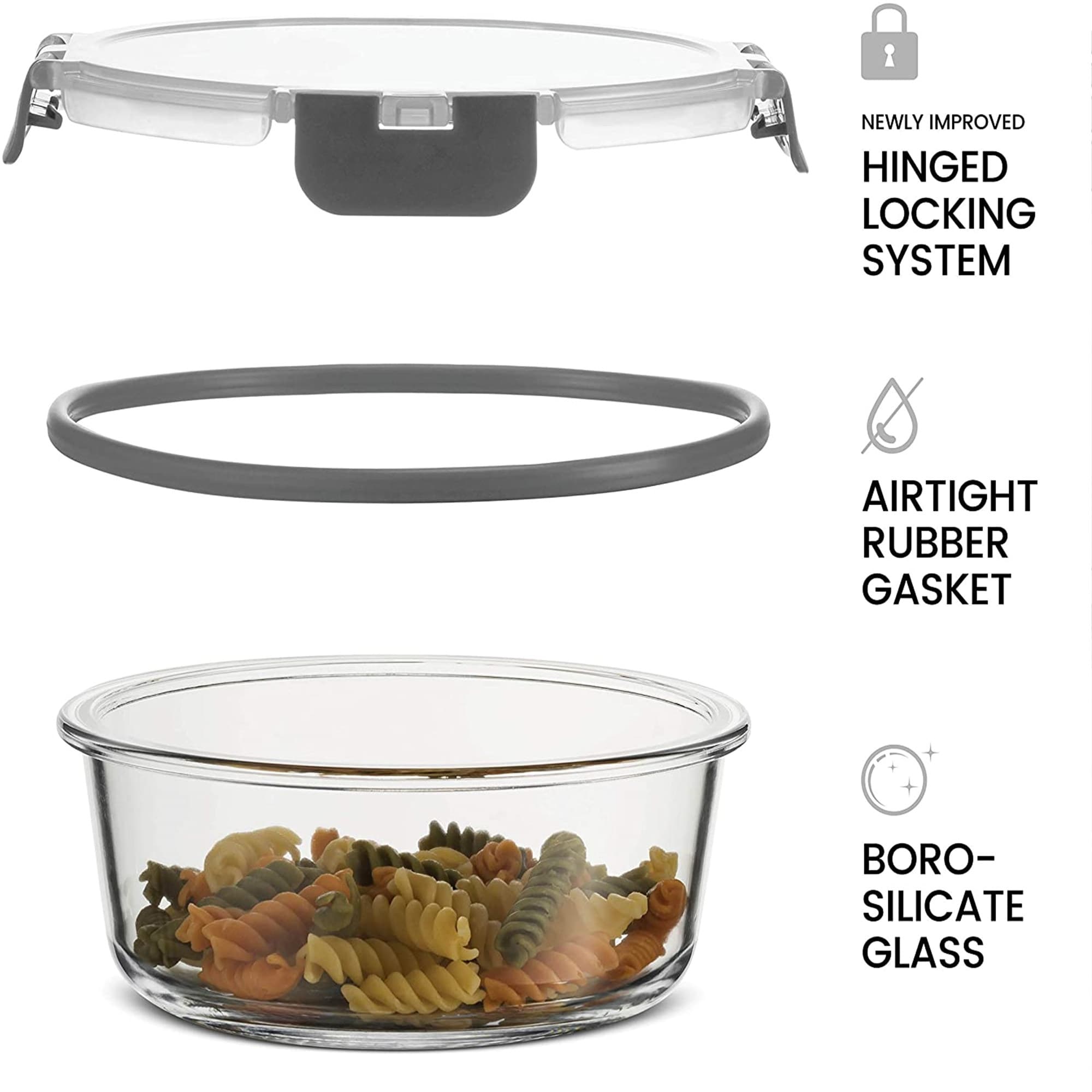 24Piece Superior Glass Food Storage Containers Set Newly Innovated Hinged  BPA-free Locking lids - 100 Leak Proof Glass - Bed Bath & Beyond - 33130343